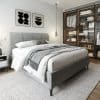 1_0002_Nammal_Bedroom_Verona_Sefer_002 חדר שינה מעוצב עם ארון בגדים עם זכוכית שקופה ומיטה זוגית קלאסית דגם VERONA