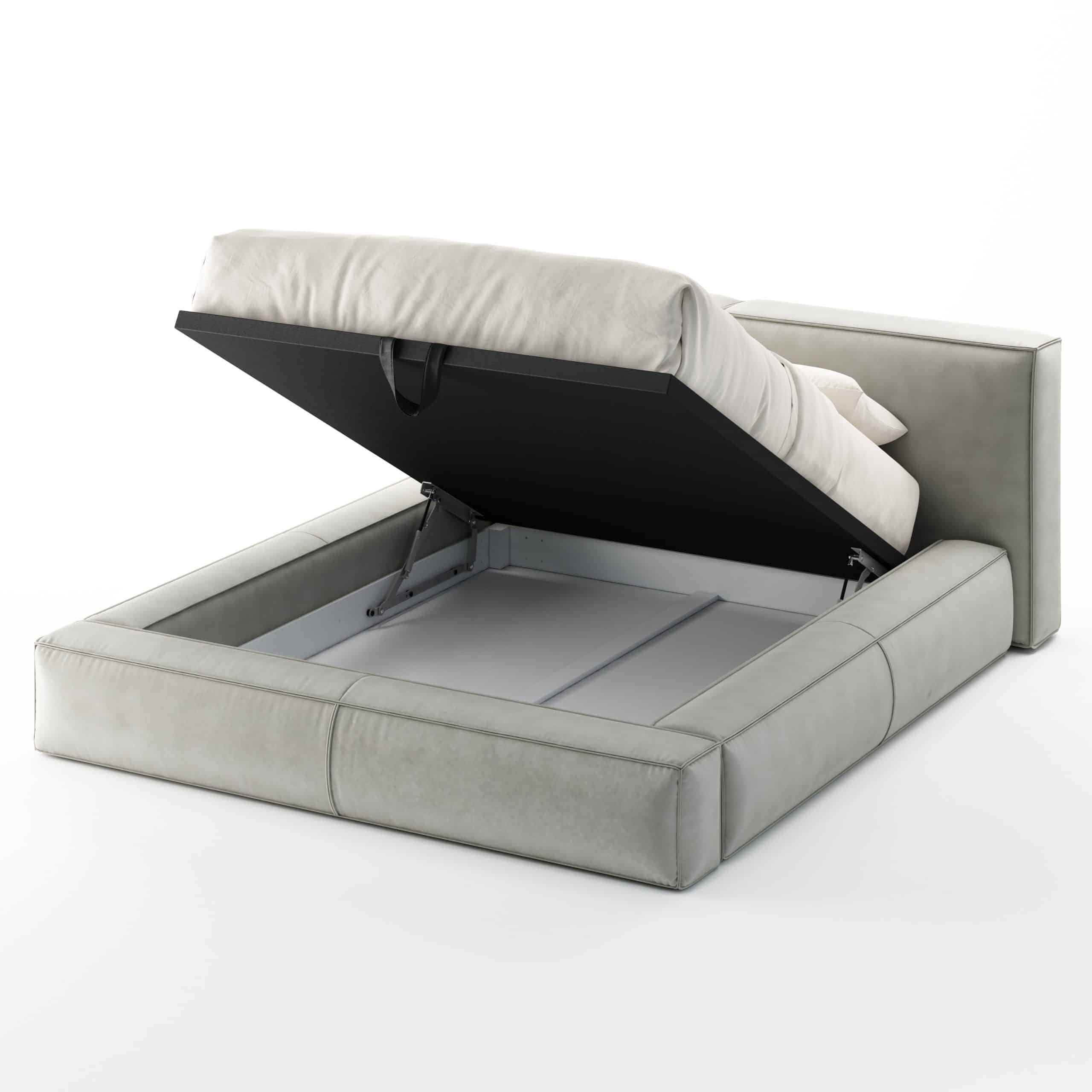 Nammal_Bed_Storage_Tzvita_001 מיטה זוגית מעוצבת עם ארגז מצעים